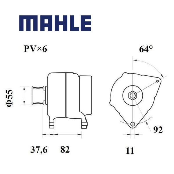 Alternator MG 1070 MAHLE 504385138, 0986082310, 440996 MG1070 Alternator MG 1070 MAHLE 504385138, 0986082310, 440996 MG1070
